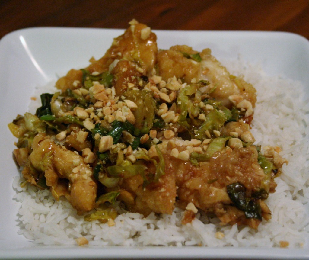 Spicy Asian Chicken with Brussels Sprouts
